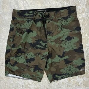 Lost Enterprises Y2K Boardshorts Mens 34 Swim Trunks Camo Surf Skater